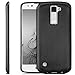 Produktbild zanasta LG K8 2016 Hülle, Premium Schutzhülle Soft Flex Silikon Carbon Case TPU Slim Cover Handyhülle | Metallic Schwarz
