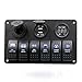 Produktbild Car auto boat switch - Kingwo Circuit Breakers 6 Gang Waterproof Car Auto Boat Marine LED Rocker Switch Panel Circuit Breakers