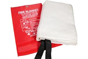 NATIONWIDE - FIRE SPECIALISTS Nationwide Fire Specialists Soft Case CE Marked Fire Blanket - Fire Retardent Emergency Safety Blanket - Ideal For Home, Kitchen, Fireplace, Caravan, Garage, Office, Warehouse, Grill - (1.2 m x 1.2 m)