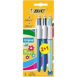 bic 4 colour pen refill black Alegra tus notas con el bolígrafo BIC 4 Colores, disponible en uno de estos dos tonos pastel: azul cielo o morado