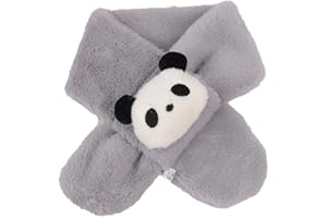 SJTJSPX Écharpe Mignon Panda Bébé Fille Garçon, Automne/Hiver, Croisée Tube Enfant Unisexe, Foulard en Peluche Chaud, Cache Cou Tout-Petit, Dessin Animé