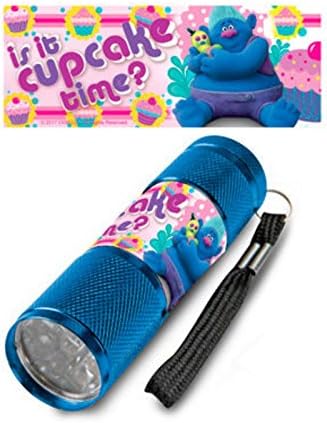 Licensed TROLLS LED Super Bright White Light Childs Kids Torch Flashlight (Blue)