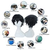 S-noilite® Unisex Kostüm Perücke Kurz Party Cosplay wig Kostueme Glatt Haar Perücken Wigs Damen Mann - Blond weiß - 