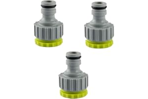 HSRVIVI Wasserhahn Anschluss, 1/2 Zoll 3/4 Zoll 2-in-1 Garten Hahnverbinder Wasserhahnanschluss, Schlauchanschluss Set für Garten Bewässerungs, Kunststoff Garten Schlauch Gewinde Anschluss Hahnadapter