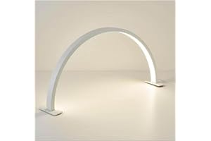 GENERIC Nail Light for Desk, Half Moon Light for Nail Desk, Foldable Half Moon Nail Lamp, Multiple Color Modes and Brightness for Beauty Eyelash Makeup Crafts Reading Salon Nail Tech, Manicure Art (White)
