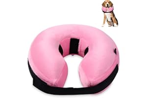 HMCEY Collare Protettivo Gonfiabile per Cani Gatti,Ciambella Cane Post Intervento,Collare Elisabettiano Cane Morbido,Collares di Recupero per Cani Regolabile,Collares Post Operatorio di Protezione