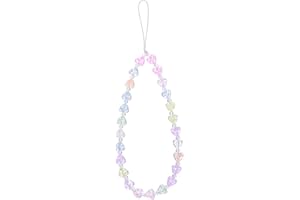 Mabor 1 x zawieszka do telefon, uniwersalna smycz, pasek na nadgarstek z koralikami, łańcuszek, ręcznie wykonany, akcesoria dla kobiet i dziewcząt