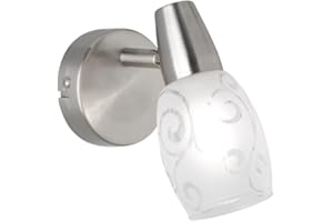 RL LIVE YOUR LIGHT Reality R80021007 Colmar Spot Singolo, E14, Diffusore in Vetro Satinato