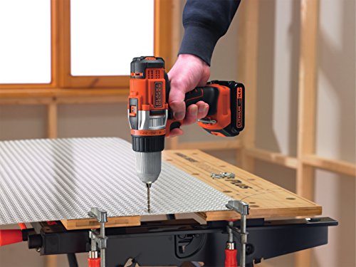 Black+Decker EGBHP188BSA-QW – Taladro percutor inalámbrico con 10 accesorios (18 V)