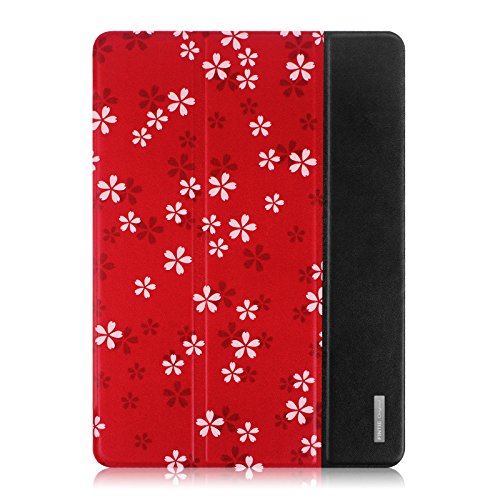 Fintie iPad Air 2 Hülle – Ultradünn Superleicht Smart Cover Schutzhülle Tasche Case mit Ständer und Auto Sleep / Wake Funktion für Apple iPad Air 2 (iPad 6 6th Generation), Fleur rouge - 4