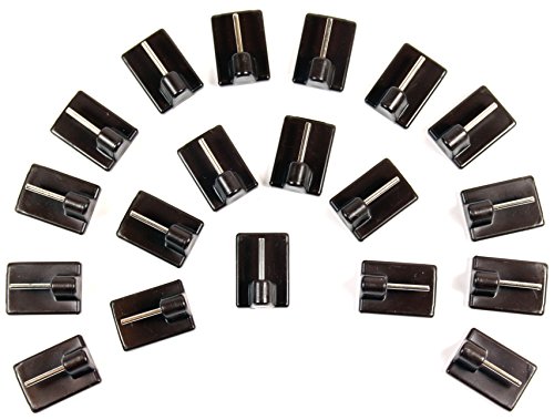 Gardinenhaken 30 Stück Braun -K&B Vertrieb- Gardinen Haken selbstklebend Klebehaken Klebe Haken 007 - 3