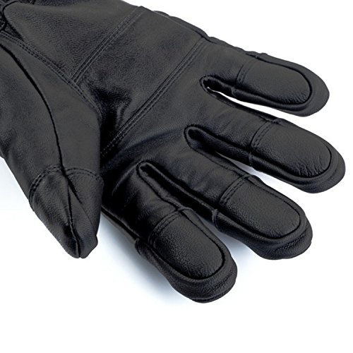 Glovii - Cuero Natural Guantes Universal calefactables, Guantes de esquí con calefacción, Calentado por la Batería (XL)
