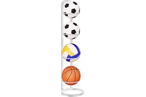 axbeeax Ball Storage Rack, Removable Cube Football Stand Durable Basketball Ball Stand Organizer Vertical Ball Rack Display Stand for Volleyball Basketball Football Indoor Outoor