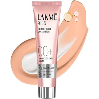 Lakme 9 to 5 CC Cream Beige with 3% Niacinamide Complex SPF30 PA++ | 90% lightweight moisturizing cream for Care & 10% Foundation for Care |Conceals D