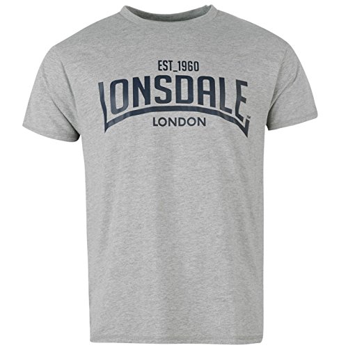 Lonsdale Herren Box T-Shirt Kurzarm Rundhals Freizeit Tee Top Sportshirt Grau XXXX Large Lonsdale Herren Box T-Shirt Kurzarm Rundhals Freizeit Tee Top Sportshirt Grau XXXX Large