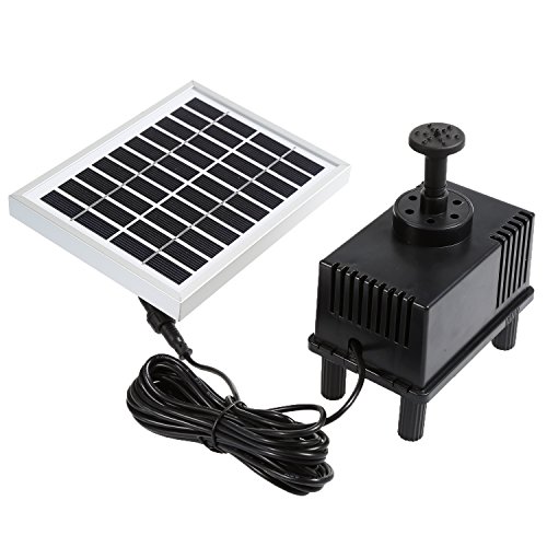 NEWSTYLE 2W Teichpumpe Solar Pumpe Brunnen Wasserspiel für Gartenteich Springbrunnen Wasserfälle … - 2