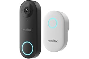 Reolink 5MP Wideodomofon WiFi z Dwukierunkowym Dźwiękiem, WiFi 2,4/5 GHz, Dzwonek Wideo z Inteligentnym Wykrywaniem/Ostrzeganiem Osób, Noktowizorem na Podczerwień, Gniazdem Kart MicroSD
