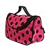Produktbild Tinksky Mode Polka Dots Muster Womens Reißverschluss Kosmetik Make-up Tasche Toiletry Bag Handtasche Reiseveranstalter (schwarz + rosarot)