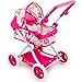 Produktbild Dominiti Puppenwagen mit Flüsterreifen / Kinderwagen für Puppen, Verstellbarer Griff