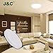 Produktbild J&C® Elegant Ø280*48mm 18W 1550LM IP44 LED Feuchtraumlampe Deckenleuchte Warmweiß 2800K-3200K RA>80 90% Sparen Rund (18W Rund WW)