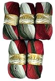 5 x 100 g de lana para tejer con Mohair