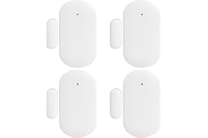 Les détecteurs d'ouverture NIVIAN-Pack 4 valables pour Les Portes et Les fenêtres compatibles avec l'alarme NIVIAN-Convient à 433 MHz Intérieur-Wireless-Wireless - Installation Facile Pas de câbles