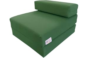 MyLayabout Single | 1 Seater | Kids Z Bed/Chair bed/Fold up bed | Available in 10 colours (Bottle Green)