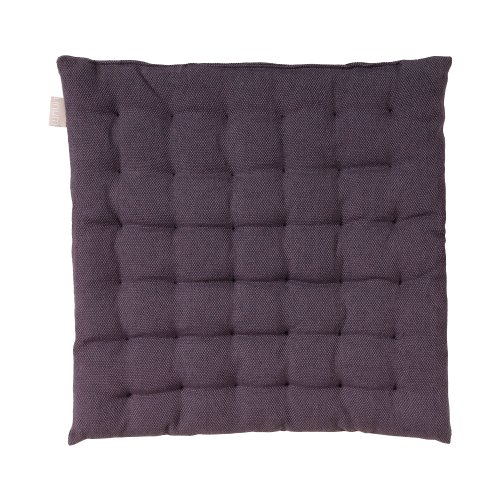 LINUM Sitzkissen PEPPER violett F19 40cm x 40cm x 4cm aus Baumwolle, gesteppt