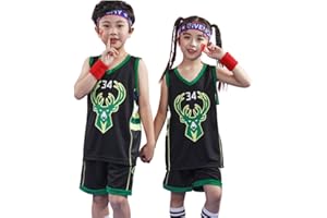 ENIXWH Maglia da basket senza maniche per bambini maglia maglia maglia gilet uniforme top e pantaloncini ragazzi abbigliamento estivo set 1-15 anni