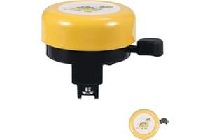 TPZORJX 1pcs campanello della bici dei bambini,mini campanello della bici forte di alluminio,accessori della bici di montagna,bici dei bambini,scooter(drago giallo del cartone animato)