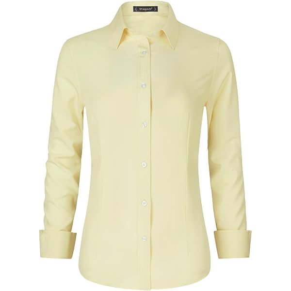 Seidensticker Blusa City No Stiro – Donna – Collo A Camicia – Manica Lunga – 100% Cotone – Vestibilità Slim