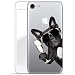 Produktbild Finoo iPhone 7 Handy-Tasche Schutzhülle | ultra leichte transparente Handyhülle aus flexiblen Silikon | stylisches TPU Cover Case mit Motiv | Hund mit Sekt von der Seite