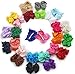 25pcs 4 Inches Boutique Hair Bows Girls Kids Children Alligator Clip Grosgrain Ribbon Headbands