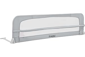 Froggy Bettgitter 150 x 42 cm Babybettgitter für Kinder, Rausfallschutz Klappbar, Bettschutzgitter für Kinderbett, Stabil & Tragbar, Extra Querstrebe, 42 cm hoch