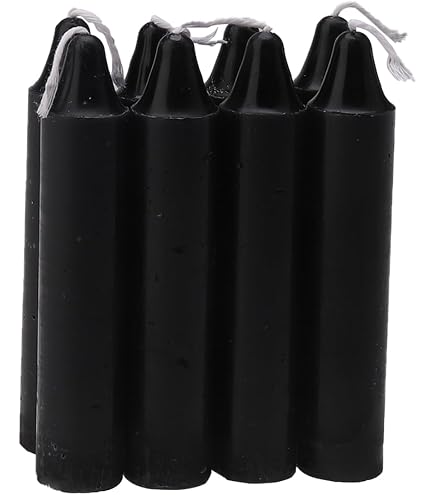 Bütic GmbH Lot de 4 bougies à tige colorées 110 mm x 13 mm – Bougies hautement nettoyées, durée de combustion 2 h, sans odeur, faible suie avec combustion sans résidu