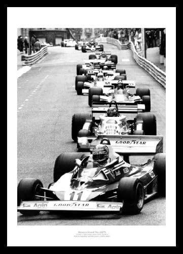 Framed Niki Lauda 1977 Monaco Grand Prix Formula One Photo Memorabilia