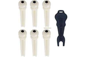ZKSXOA 6pcs Guitar Bridge Pins Ebony Acoustic Guitar String Pegs ith 1pc Bridge Pin Puller Remover，Ivory