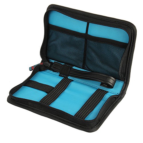 Teckone Tragbare Universal Reise Organizer Tasche Case Bag für Elektronische Zubehör (Externe Festplattengehäuse, Energienbank, USB Kabel, Eine Speicherkarte,Netzteil) – klein - 2