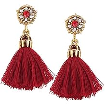 Joyas incrustadas mujeres pendientes de moda Rhinestone largo cuelga borla gota de oreja