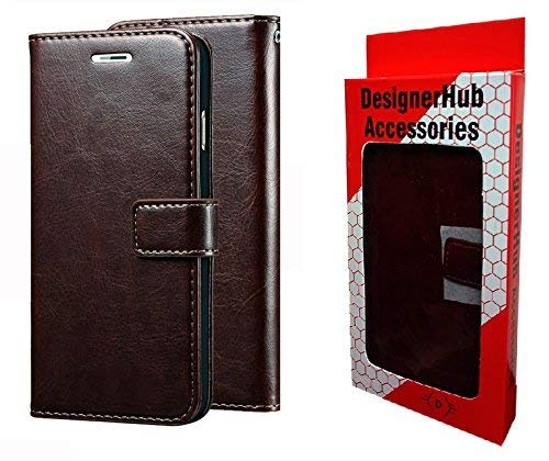 Designer Hub Gionee S6 Pro Flip Flap Cover Case with Stand/Wallet/Card Holder (Coffee Brown)