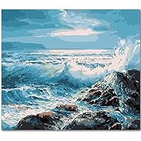 Wacydsd Das Meer Segelboot Landschaft Diy Digitale Malerei By Zahlen Moderne Wandkunst Leinwand Malerei Einzigartiges Geschenk Wohnkultur Bildungs Schulbedarf Mobel Zubehor Fur Die Fruhkindliche Bildung Mobel Zubehor Fur Die