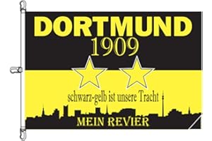 Stormflag Flagge Dortmund Mein Revier Sterne 120x180cm Flagge Fanflagge Dortmund 1909 4x6ft Polyester 1110 g/m2