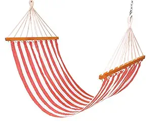 Hangit Cotton Hammock (Red Stripe, 335 Centimeters)