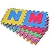 HOMCOM EVA Interlocking Soft Foam Children Kids Playmats Alphabet Numbers Exercise Floor Mats 36pcs