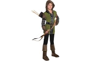 amscan 9901818 Chłopięcy kostium księcia złodziei fantazyjny strój Robin Hood (Wiek 6-8 lat)