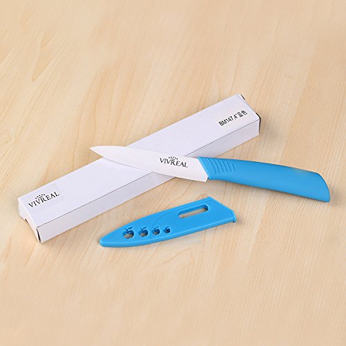 VivReal Obstmesser Keramik Messer Schälmesser Einhandmesser Küchenmesser Kochmesser Blau - 8