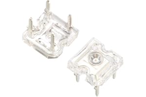 sourcing map 20 uds Luces Diodo LED Piraña Plana Roja 5mm (Súper Flujo 4 Pines Claro DC 2-2.2V) Lámparas Bombilla Iluminación, Componentes Electrónicos, Diodos Emisores Luz