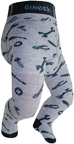 Ewers Baby Tights Boys Branded Tools with Plush inside Babys (EW-905031-W17-BJ0-3400-68) in Grau, Size 68 incl. EveryKid-Fashionguide