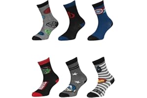 PALLEON 6 pares de calcetines para niños de Marvel