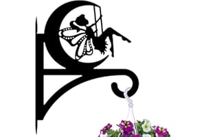 ‎PEACOBLUE peacoblue Eisen-Pflanzenaufhänger, Haken für draußen und drinnen, zum Aufhängen von Pflanzen, Blumen, Laternen, Vogelhäuschen, Windspielen, 30,5 x 40,6cm wetterbeständiger Metall-Wandhalter